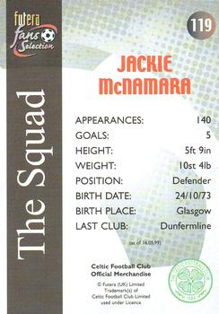 2000 Futera Fans Selection Celtic - Foil #119 Jackie Mcnamara Back