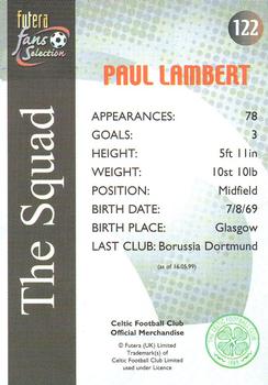 2000 Futera Fans Selection Celtic - Foil #122 Paul Lambert Back