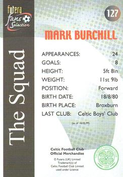 2000 Futera Fans Selection Celtic - Foil #127 Mark Burchill Back