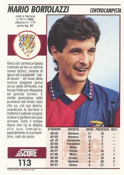 1992 Score Italian League #113 Mario Bortolazzi Back