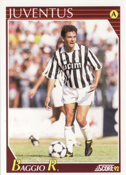 1992 Score Italian League #145 Roberto Baggio Front
