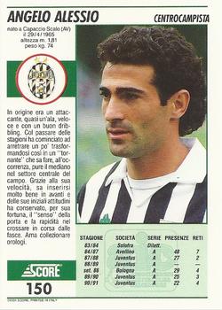 1992 Score Italian League #150 Angelo Alessio Back