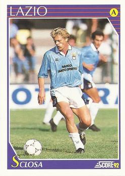 1992 Score Italian League #161 Claudio Sclosa Front