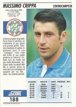1992 Score Italian League #188 Massimo Crippa Back