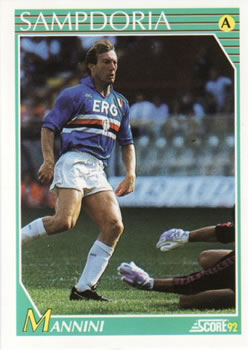 1992 Score Italian League #227 Moreno Mannini Front