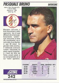 1992 Score Italian League #242 Pasquale Bruno Back