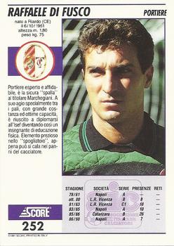 1992 Score Italian League #252 Raffaele Di Fusco Back