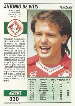 1992 Score Italian League #330 Antonio De Vitis Back