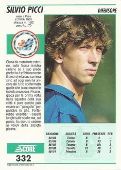 1992 Score Italian League #332 Silvio Picci Back