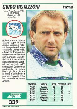 1992 Score Italian League #339 Guido Bistazzoni Back