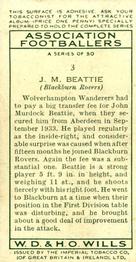 1935-36 Wills's Association Footballers #3 John Beattie  Back