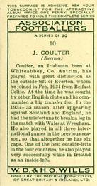 1935-36 Wills's Association Footballers #10 Jackie Coulter  Back
