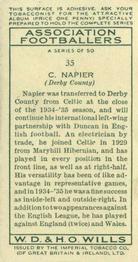 1935-36 Wills's Association Footballers #35 Charlie Napier Back