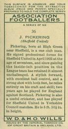 1935-36 Wills's Association Footballers #36 Jack Pickering  Back