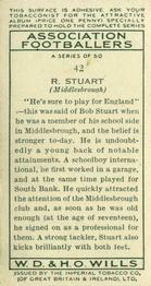 1935-36 Wills's Association Footballers #42 Bobby Stuart  Back