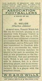 1935-36 Wills's Association Footballers #47 Don Welsh  Back