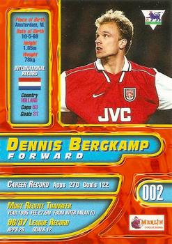 1997-98 Merlin Premier Gold #2 Dennis Bergkamp Back