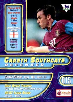 1997-98 Merlin Premier Gold #15 Gareth Southgate  Back