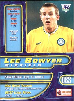 1997-98 Merlin Premier Gold #83 Lee Bowyer  Back