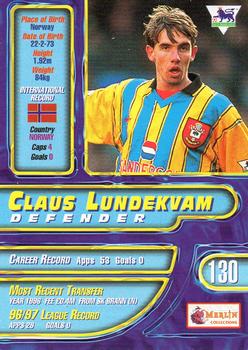 1997-98 Merlin Premier Gold #130 Claus Lundekvam  Back