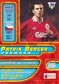 1997-98 Merlin Premier Gold #99 Patrik Berger  Back