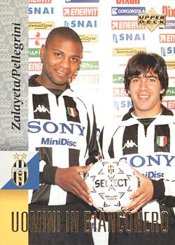 1998 Upper Deck Juventus FC #73 Marcelo Zalayeta / Cesar Pellegrin Front