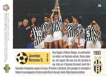 1998 Upper Deck Juventus FC #85 Coppa UEFA 1993 Back