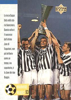 1998 Upper Deck Juventus FC #85 Coppa UEFA 1993 Front