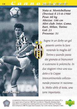1998 Upper Deck Juventus FC #14 Aldo Serena Back