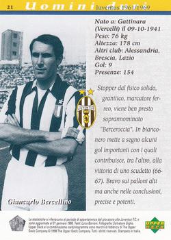 1998 Upper Deck Juventus FC #21 Giancarlo Bercellino Back