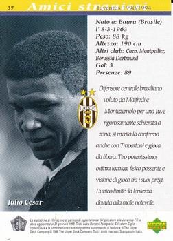 1998 Upper Deck Juventus FC #37 Júlio César Back