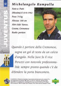 1998 Upper Deck Juventus FC #62 Michelangelo Rampulla Back