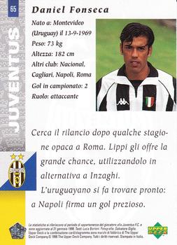 1998 Upper Deck Juventus FC #65 Daniel Fonseca Back
