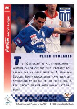 1994 Futera Australia NSL #50 Peter Tsolakis Back