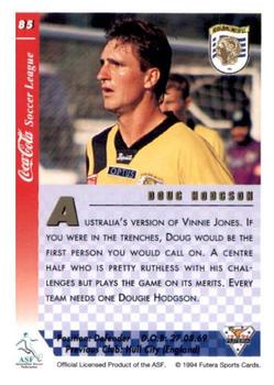 1994 Futera Australia NSL #85 Doug Hodgson Back