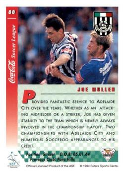 1994 Futera Australia NSL #88 Joe Mullen Back
