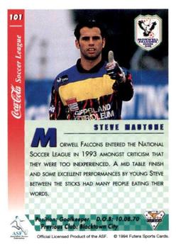 1994 Futera Australia NSL #101 Steve Mautone Back