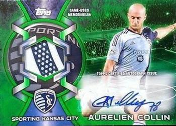 2014 Topps MLS - Relic Autographs Green #AR-AC Aurelien Collin Front