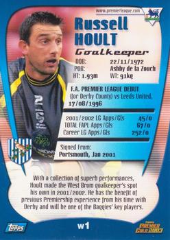 2002-03 Topps Premier Gold 2003 #W1 Russell Hoult Back