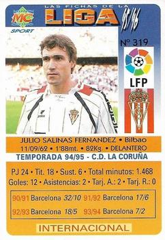 1995-96 Mundicromo Sport Las Fichas de La Liga #319 J. Salinas Back
