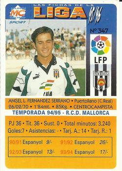 1995-96 Mundicromo Sport Las Fichas de La Liga #347a Angel Luis Back