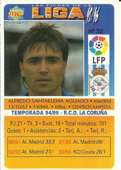 1995-96 Mundicromo Sport Las Fichas de La Liga #32 Alfredo Back