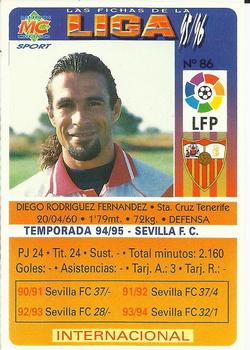 1995-96 Mundicromo Sport Las Fichas de La Liga #86 Diego Back