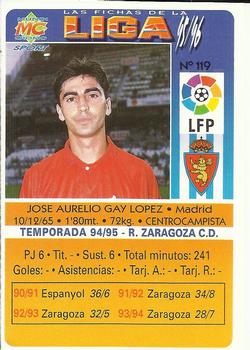 1995-96 Mundicromo Sport Las Fichas de La Liga #119 Gay Back