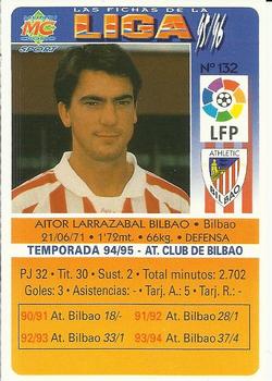 1995-96 Mundicromo Sport Las Fichas de La Liga #132 Larrazabal Back