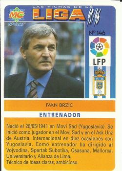 1995-96 Mundicromo Sport Las Fichas de La Liga #146 Brzic Back