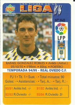 1995-96 Mundicromo Sport Las Fichas de La Liga #148 Rafa Back