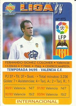 1995-96 Mundicromo Sport Las Fichas de La Liga #173 Fernando Back