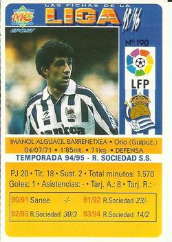 1995-96 Mundicromo Sport Las Fichas de La Liga #190 Imanol Back