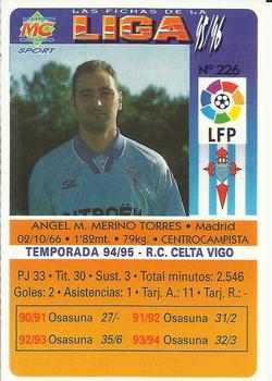 1995-96 Mundicromo Sport Las Fichas de La Liga #226 Merino Back